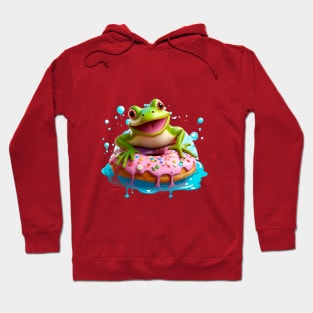 Happy frog with donut's Hoodie